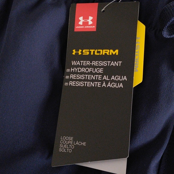 NWT Under Armour Girl's Youth XL Water Resistant Loose Fit Navy Blue Pan… - Picture 5 of 16